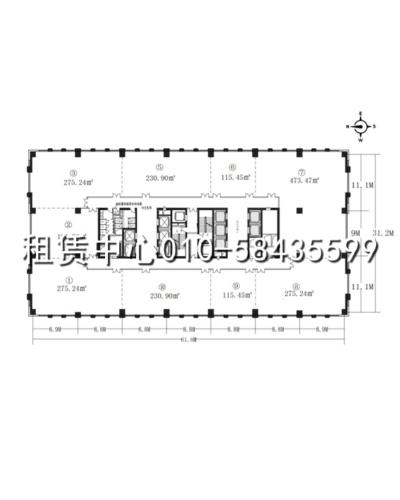 复星国际中心标准层平面图